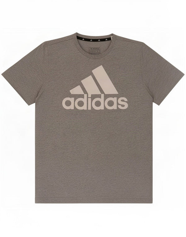 Adidas Boys Graphic T-Shirt Top 13-14 Years Grey Flecked Cotton