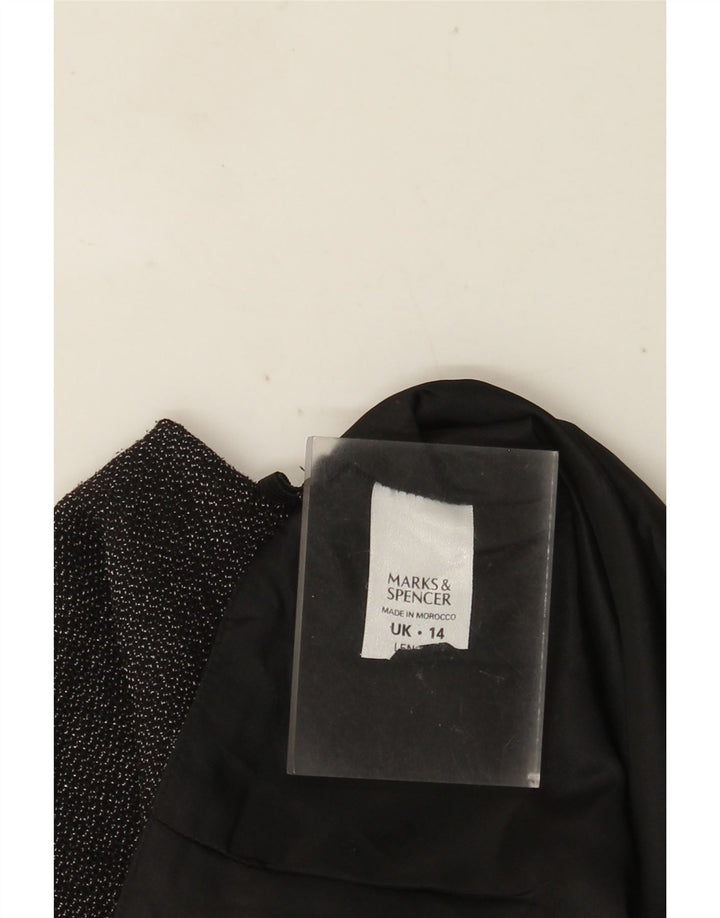 Gonna dritta midi da donna Marks & Spencer UK 14 grande W32 grigia