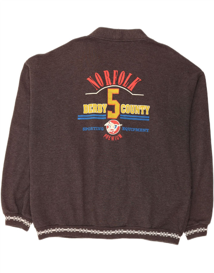 Maglione cardigan grafico da uomo VINTAGE 2XL Grigio