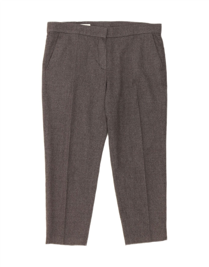 Pantaloni da completo Capri da donna Escada EU 40 Medium W34 L23 Lana grigia