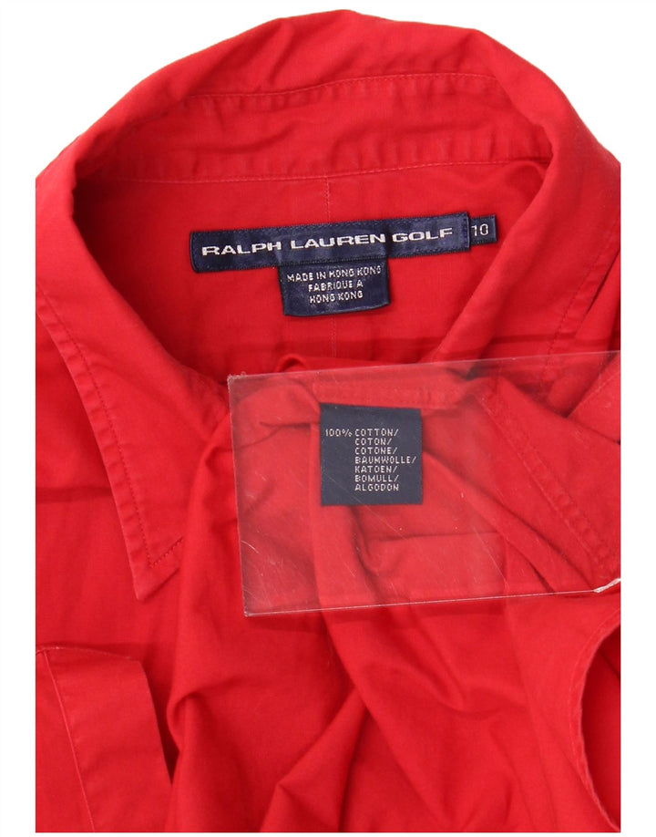 Maglia da golf da donna RALPH LAUREN US 10 Large in cotone rosso