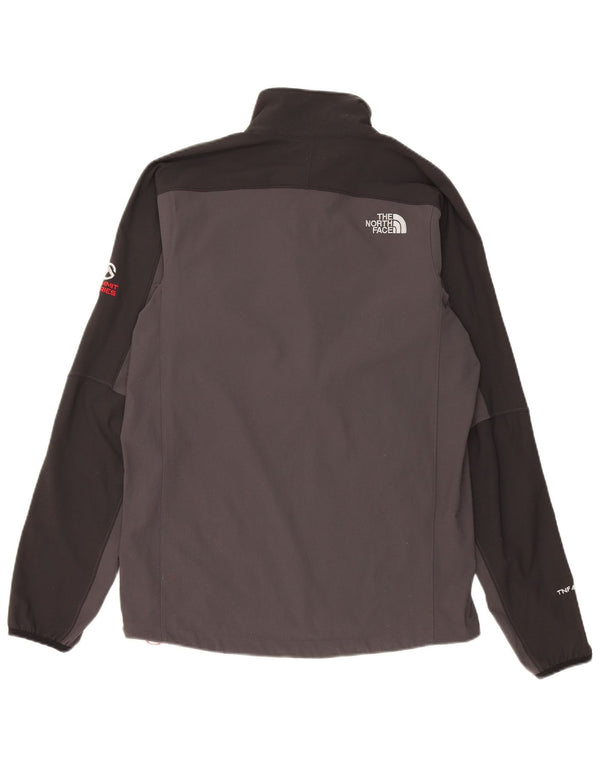 The North Face Uomo Pullover con zip sul collo Tuta da ginnastica Top Small Grigio Colourblock