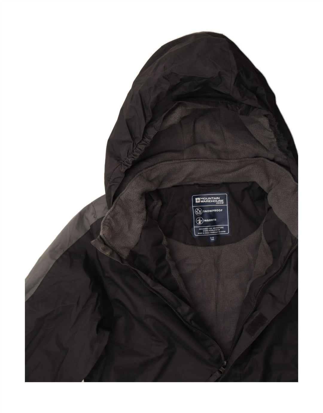 MOUNTAIN WAREHOUSE Boys Windbreaker Jacket 11-12 Years Black Colourblock Vintage Mountain Warehouse and Second-Hand Mountain Warehouse from Messina Hembry 