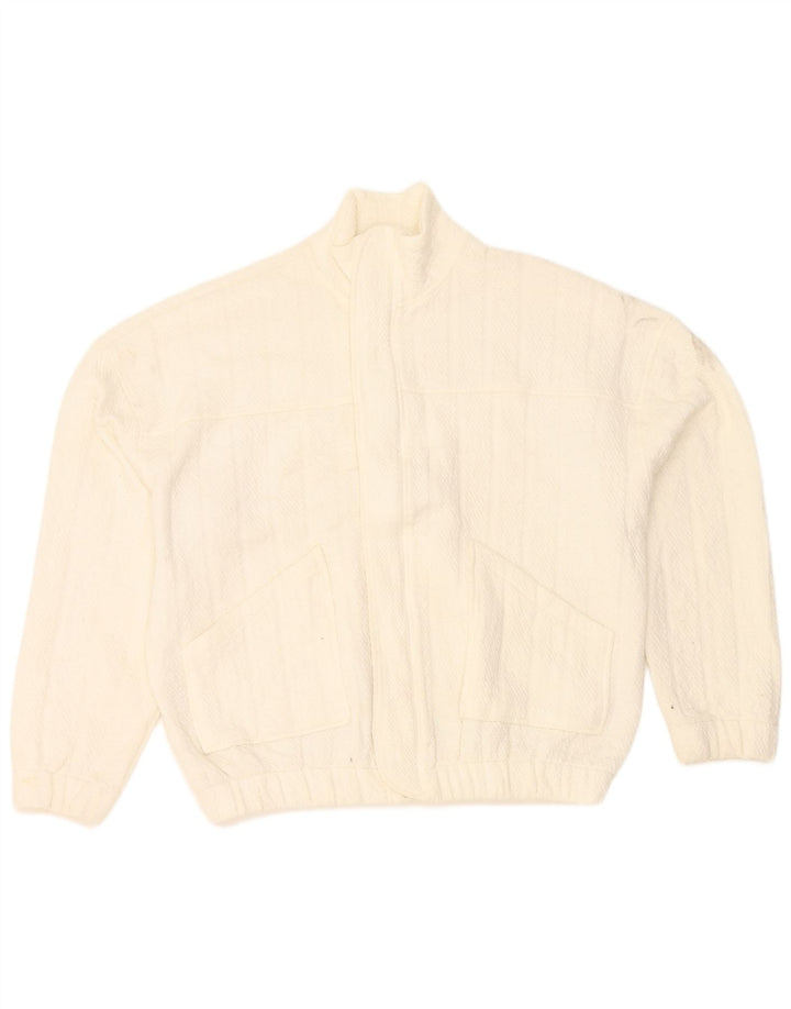 Giubbotto bomber oversize da donna Zara UK 6 XS poliestere bianco