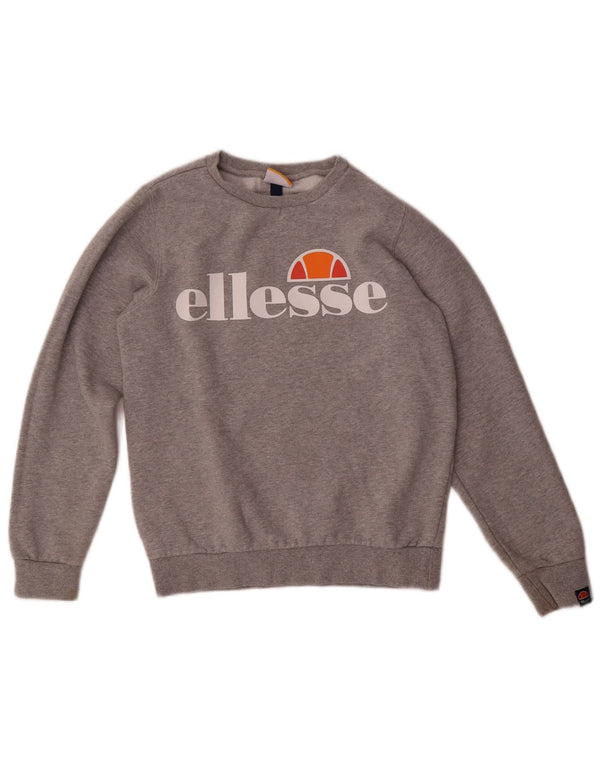 Felpa grafica per ragazzi Ellesse, maglione 12-13 anni, cotone grigio