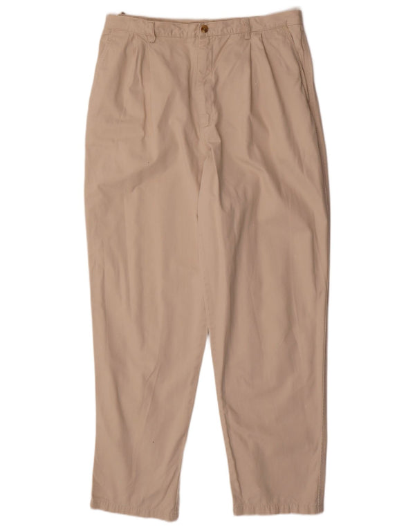 Pantaloni chino con pegging da donna Eddie Bauer US 18 2XL W34 L30 Beige