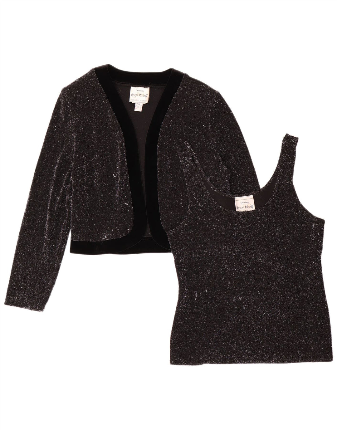 Set da 2 pezzi da donna Joseph Ribkoff UK 12 poliestere nero medio