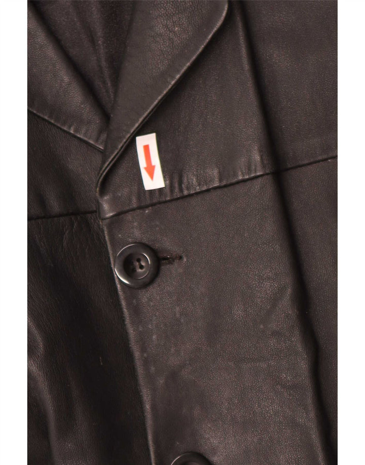 Giacca in pelle vintage da uomo UK 40 grande nera
