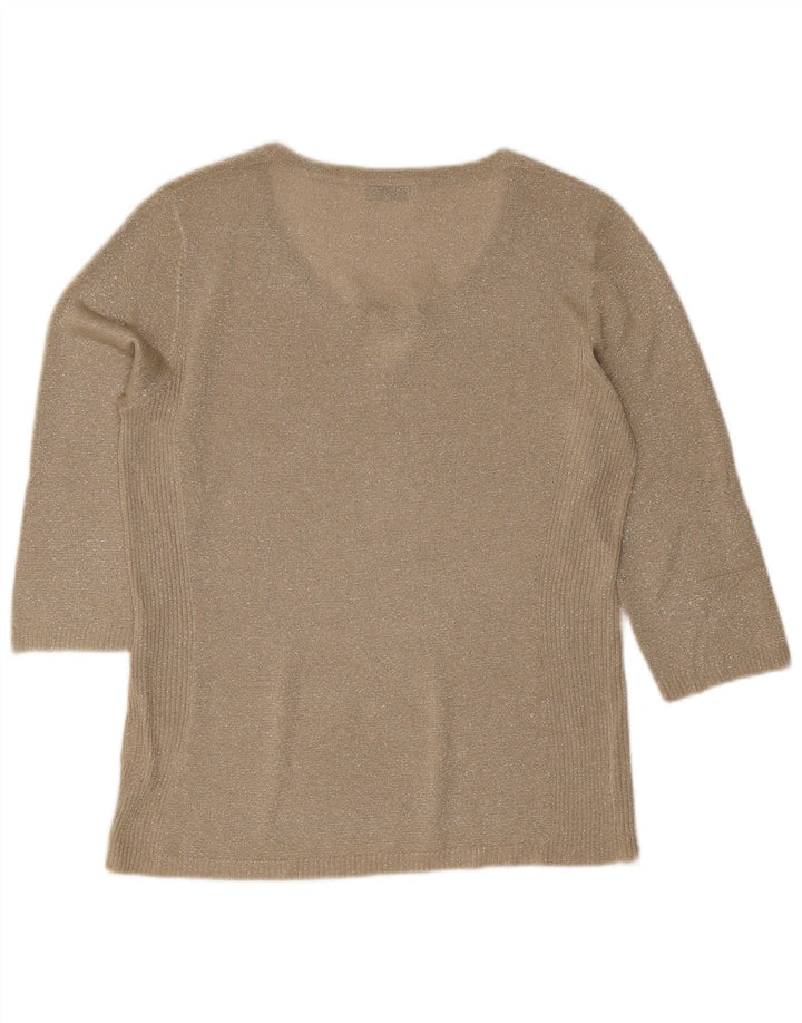 Top da donna Perte by Krizia manica 3/4 UK 12 Beige medio
