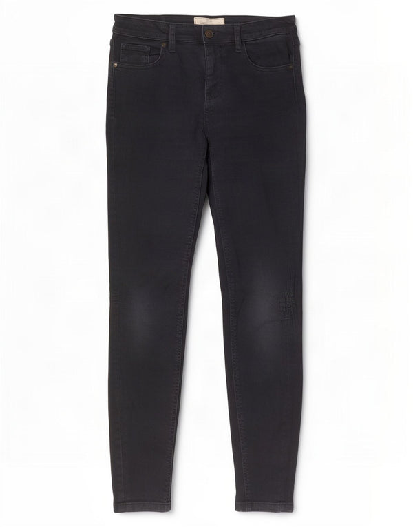 Pantaloni casual skinny da donna Fat Face UK 8 piccoli W26 L28 cotone blu navy