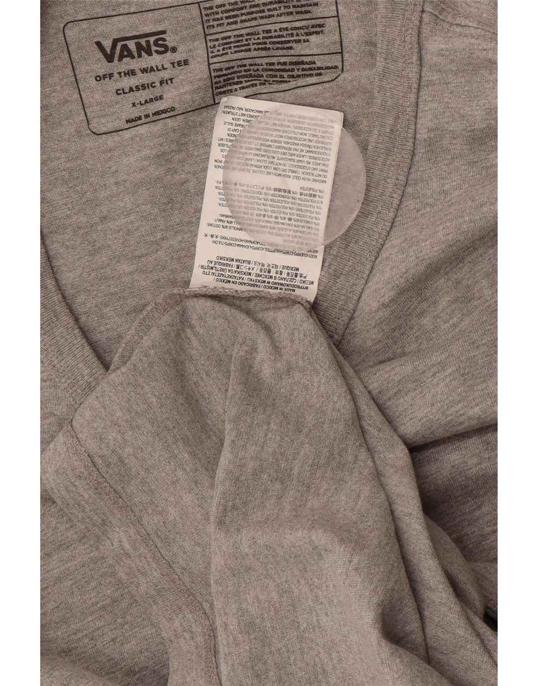 T-shirt da uomo vestibilità classica VANS Top XL in cotone grigio