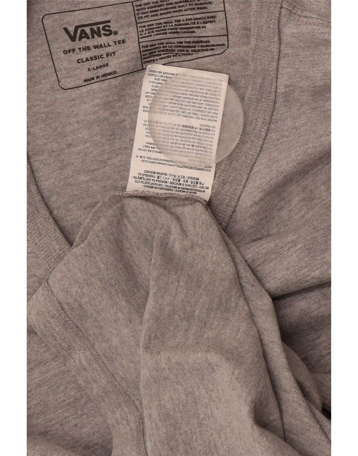 T-shirt da uomo vestibilità classica VANS Top XL in cotone grigio