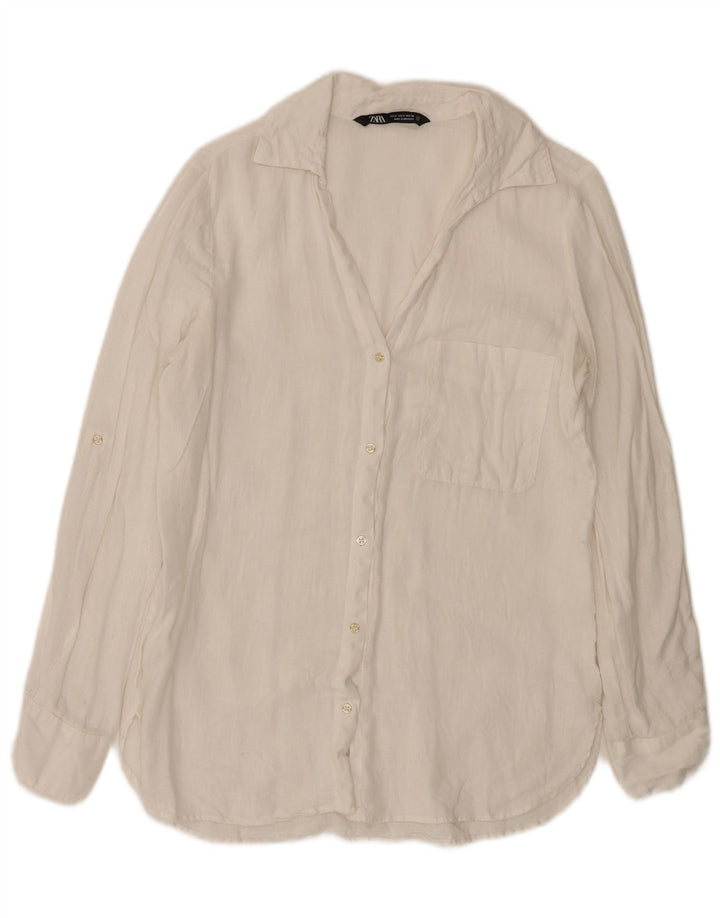 Camicia Zara da donna UK 10 piccola bianca