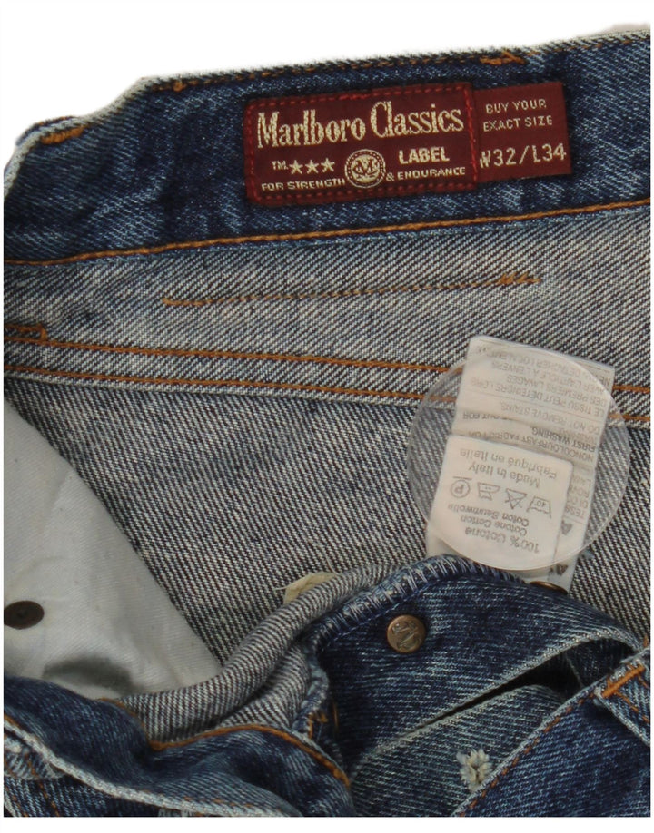 Jeans dritti da uomo Marlboro Classics W32 L34 cotone blu