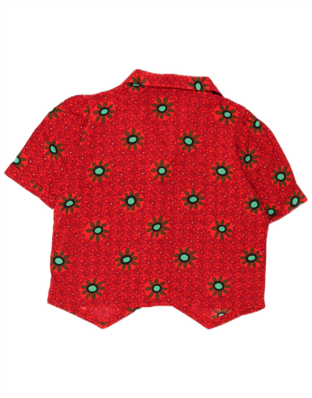 Codice Camicia da donna a maniche corte corta da donna UK 16 Grande rosso floreale