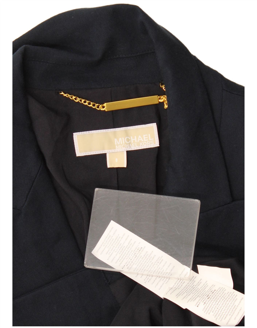 MICHAEL KORS Giacca blazer doppiopetto da donna US 8 medio blu navy