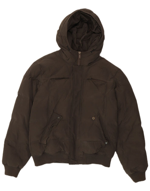 Bomboogie Giacca imbottita con cappuccio da uomo UK 42 XL Poliestere grigio