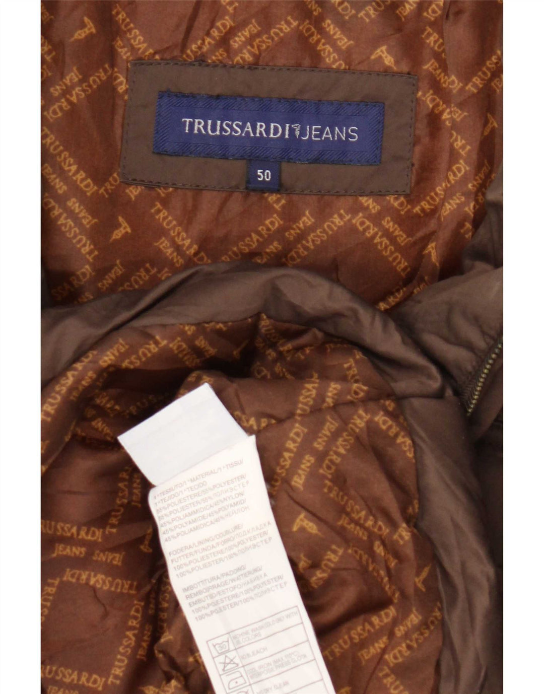 Giubbotto Imbottito Donna Trussardi Jeans IT 50 XL Poliestere Marrone