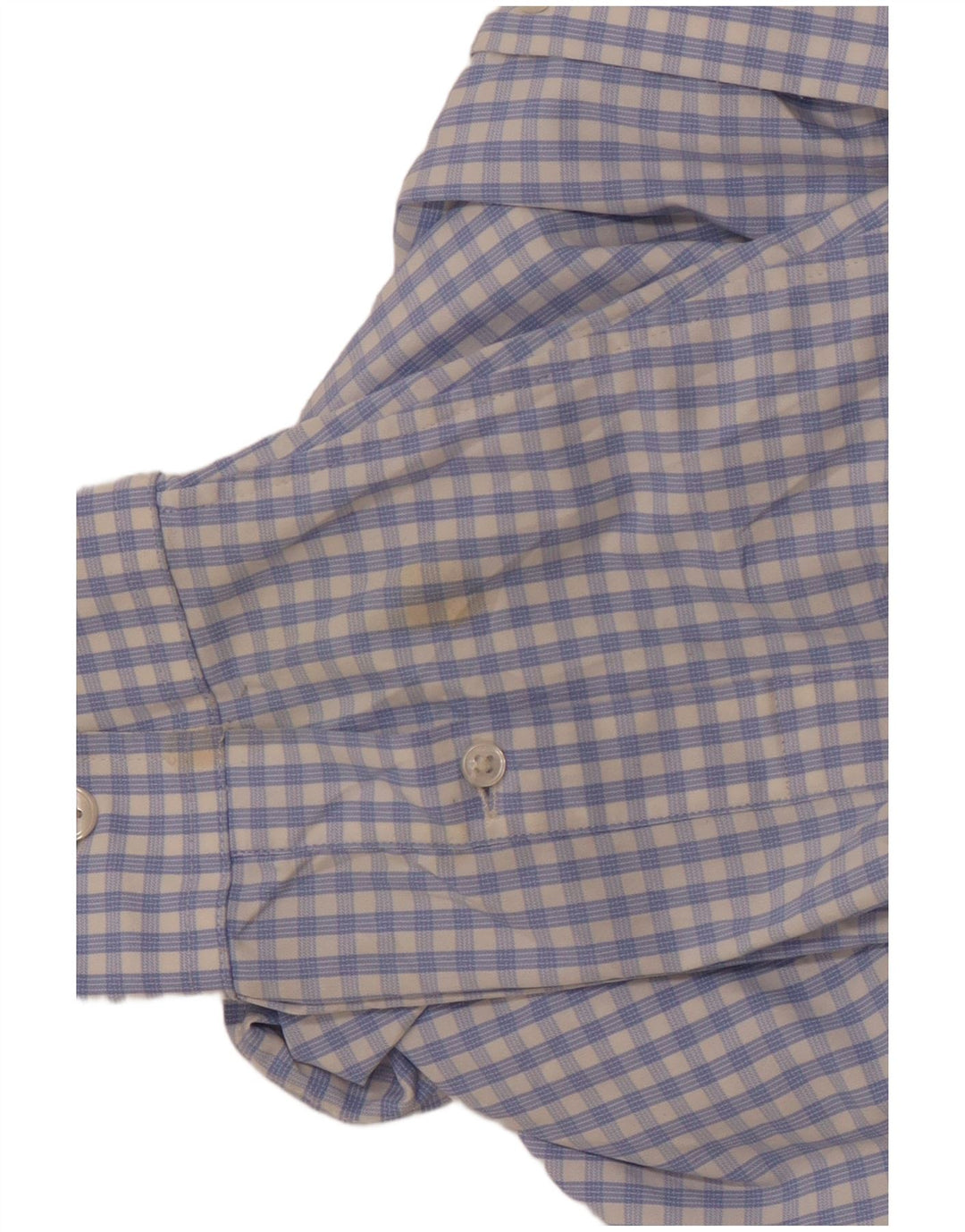 BONOBOS Camicia da uomo con vestibilità atletica, grande nylon a quadretti blu