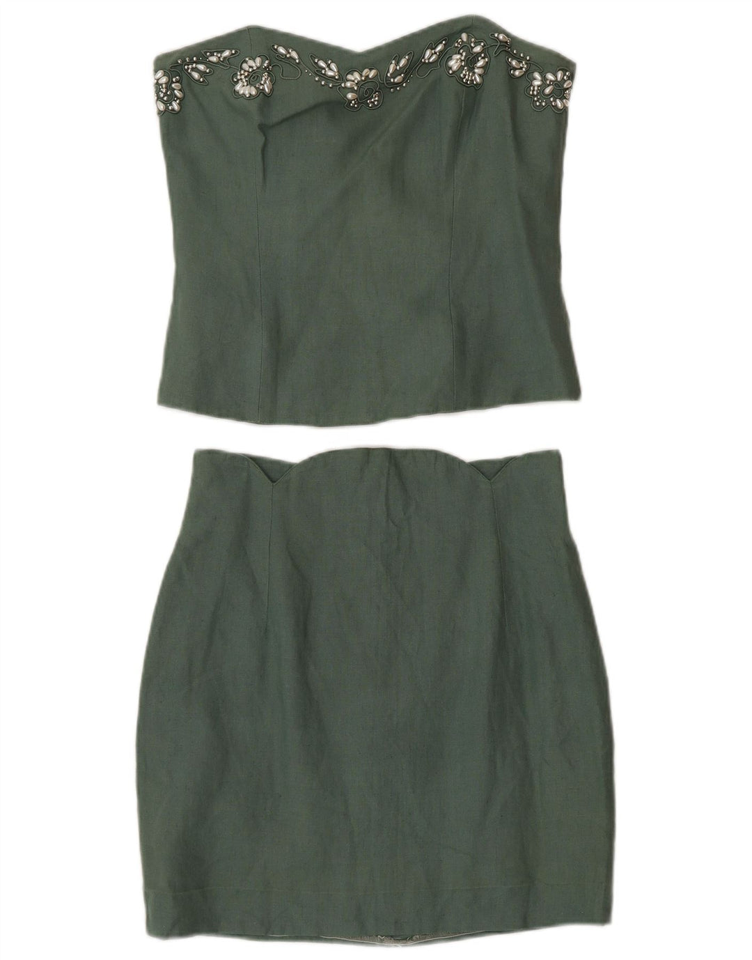 Angelo Santagostino Set gonna 2 pezzi da donna IT 44 medio W26 verde Designe