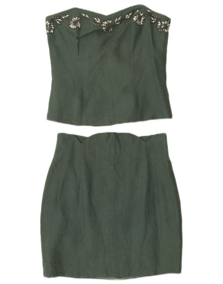 Angelo Santagostino Set gonna 2 pezzi da donna IT 44 medio W26 verde Designe
