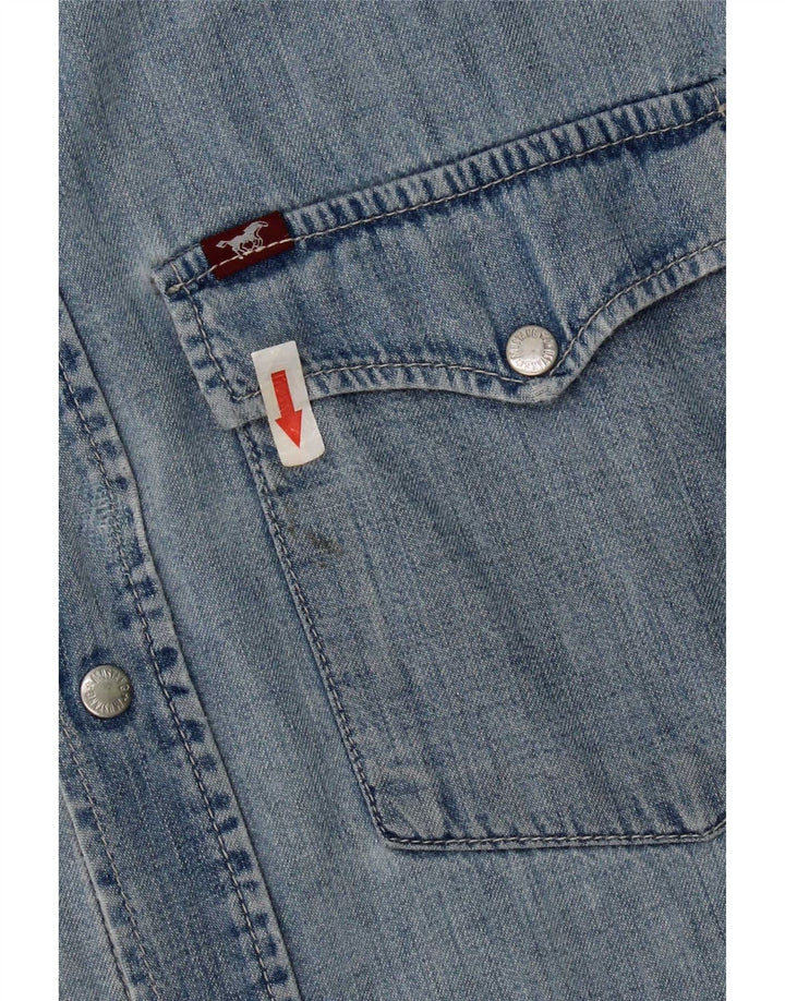 Abito in denim senza maniche da donna Mustang UK 14 Blu medio