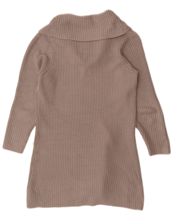 Abito maglione da donna Marks & Spencer a maniche lunghe con collo alto UK 12 Grigio medio