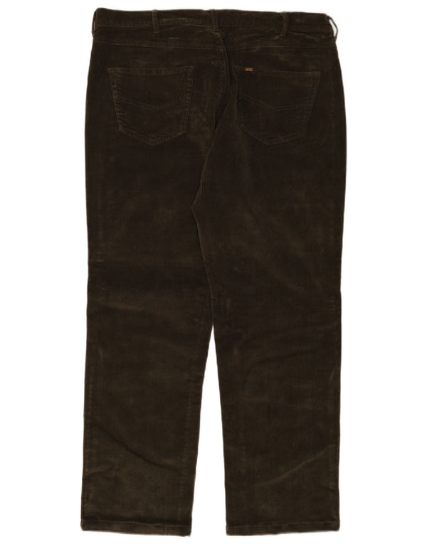 Pantaloni dritti da uomo in velluto a coste Rifle W40 L31 cotone kaki