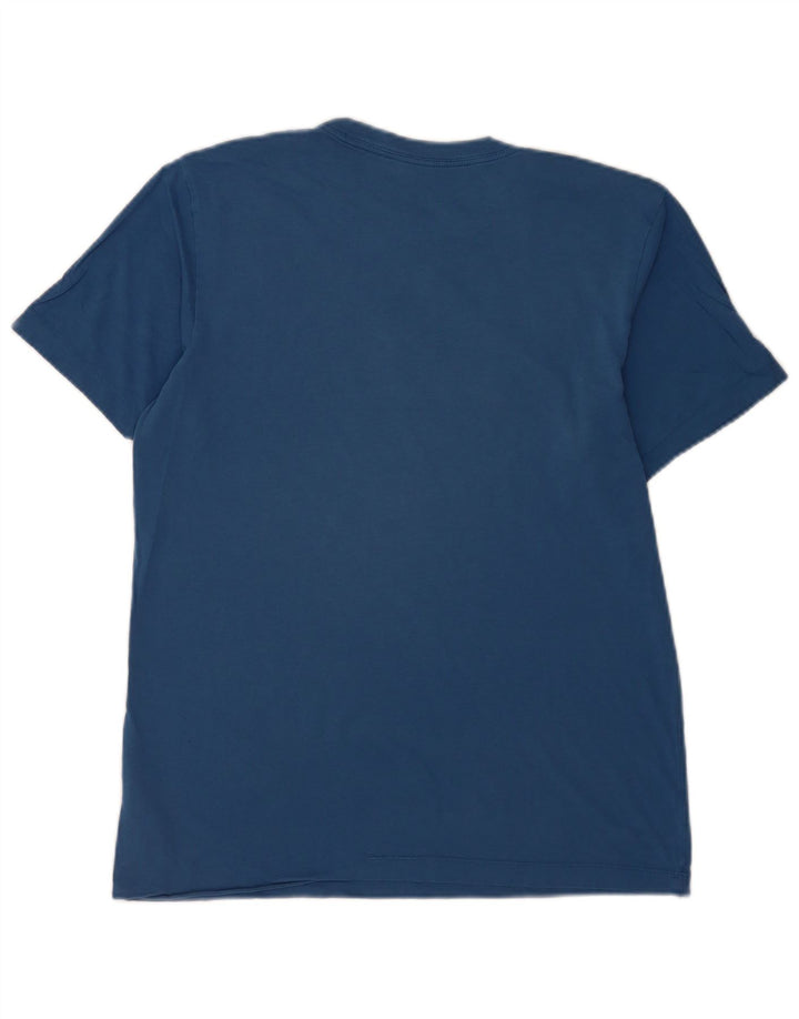 T-shirt grafica da uomo Nike Top in cotone blu medio