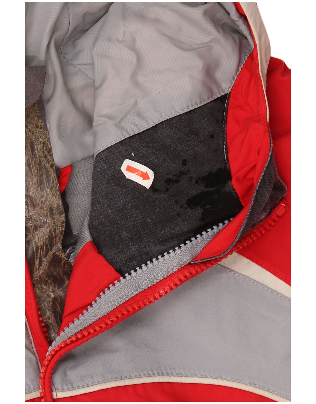 Giacca a vento NIKE Storm-Fit da donna UK 14 Medium Red Colourblock