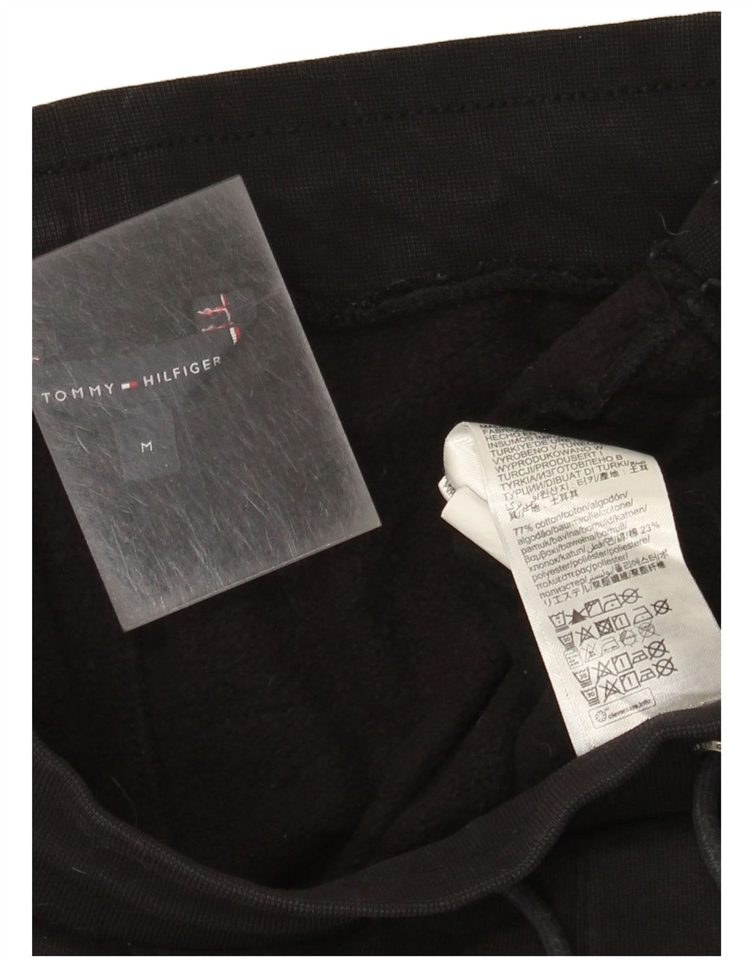 Pantaloni da tuta con grafica da uomo Tommy Hilfiger Joggers cotone medio nero