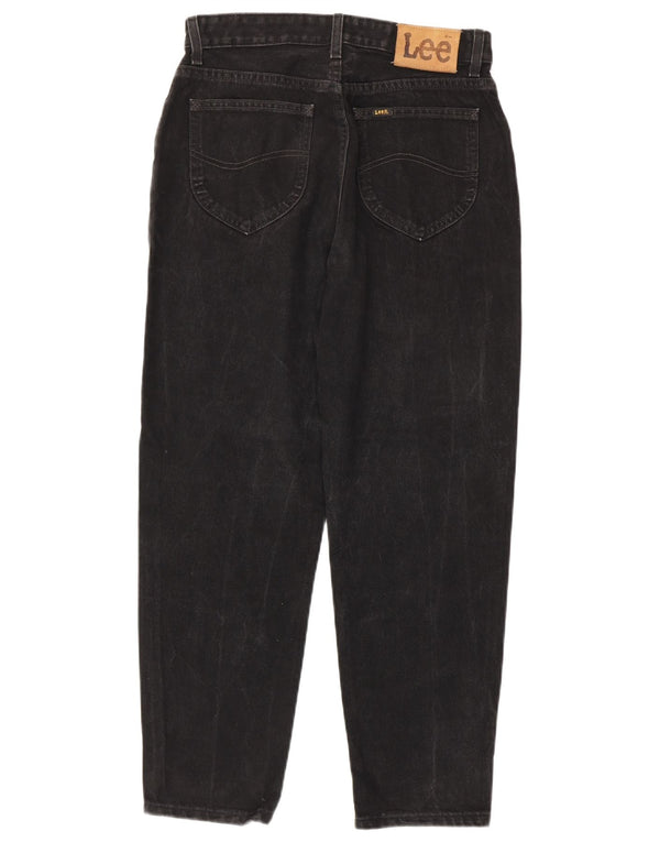 Lee Womens High Waist Tapered Jeans UK 14 Large W27 L27 Black Cotton