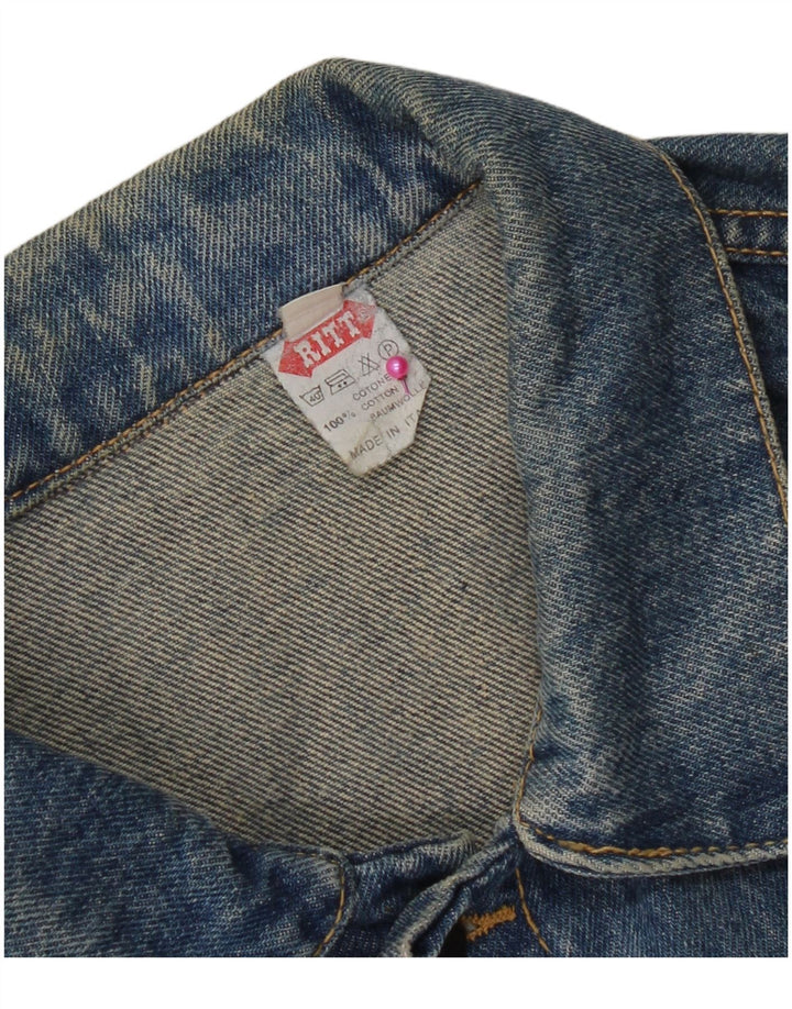 Giacca in denim da uomo Ritt UK 40 grande cotone blu