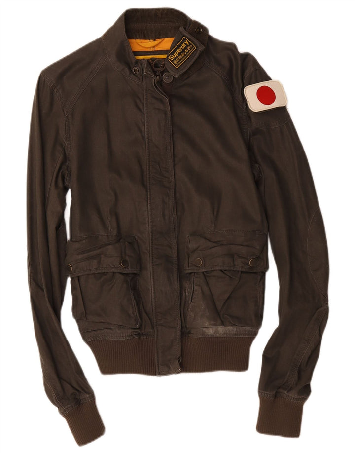 Giubbotto bomber da donna Superdry UK 14 marrone medio