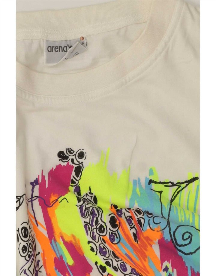 T-shirt grafica da uomo Arena Top grande in cotone bianco