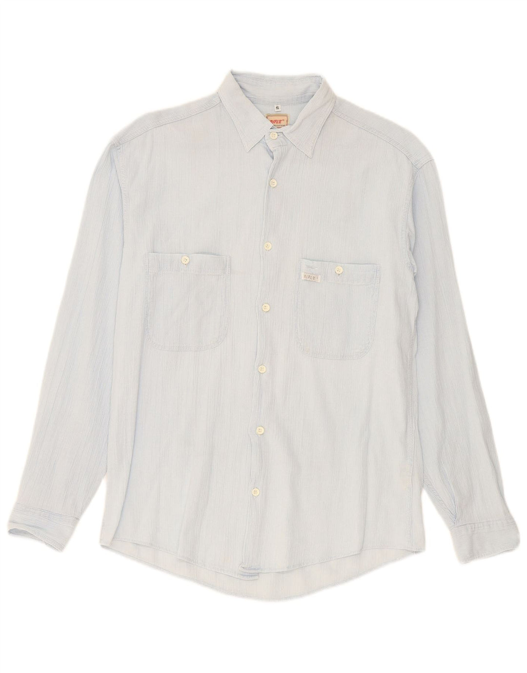 Camicia da uomo Rifle Small in cotone blu