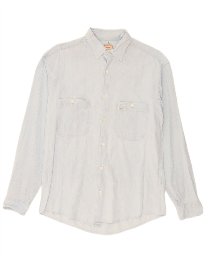 Camicia da uomo Rifle Small in cotone blu