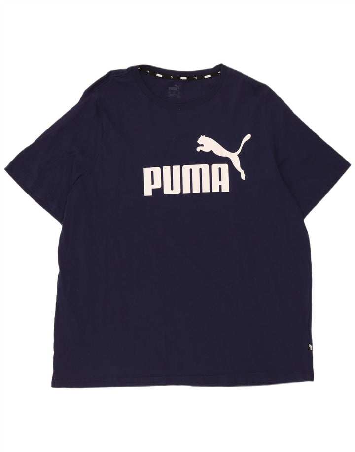 Maglietta grafica da uomo PUMA Top 2XL Blu navy