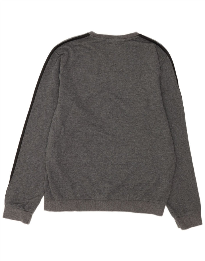 Felpa Adidas Uomo Maglione Cotone Grigio Medio