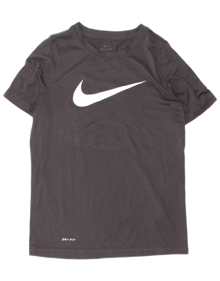 T-shirt grafica Nike da ragazzo Dri Fit Top 10-11 anni poliestere nero medio