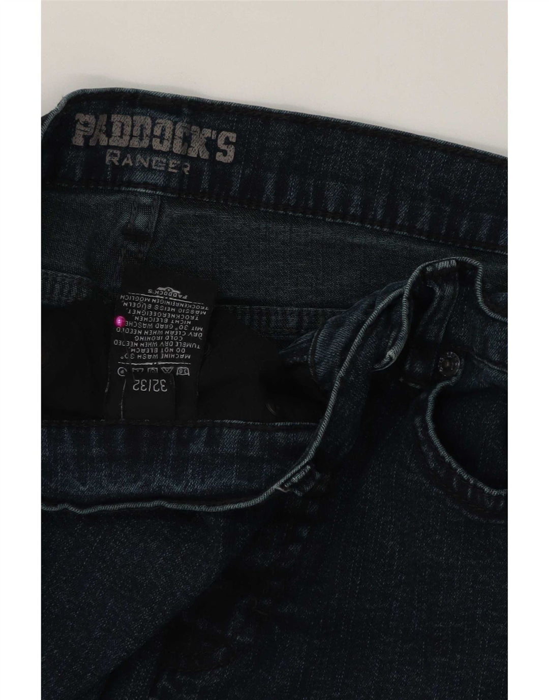 Jeans dritti da donna Paddock W32 L32 in cotone blu