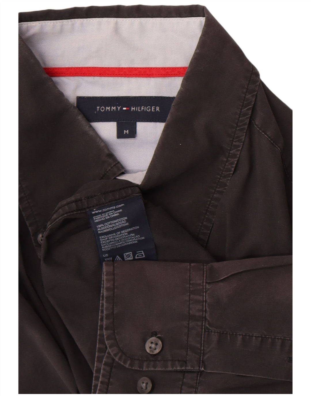 Camicia da uomo Tommy Hilfiger in cotone nero medio