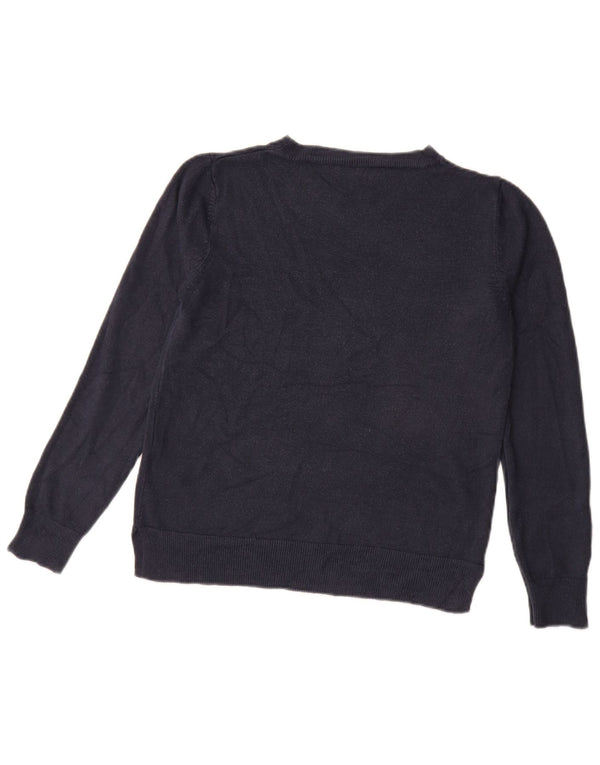 Maglione maglione girocollo da donna Marks & Spencer UK 12 medio blu navy