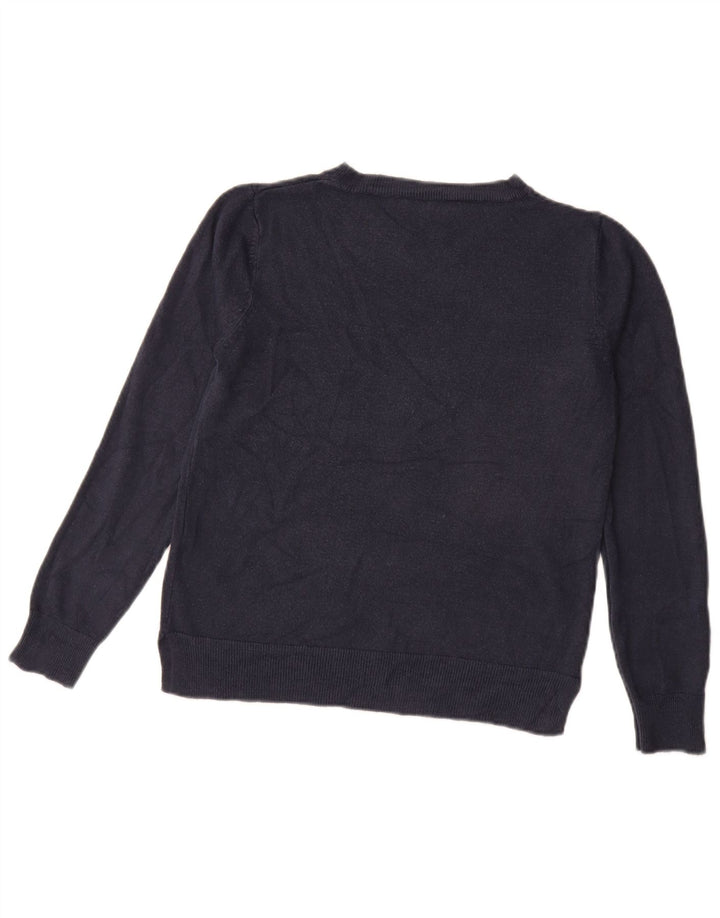 Maglione maglione girocollo da donna Marks & Spencer UK 12 medio blu navy