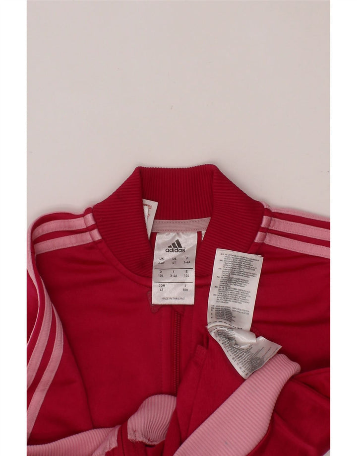 Giacca Top della tuta da bambina ADIDAS 3-4 anni in poliestere rosa