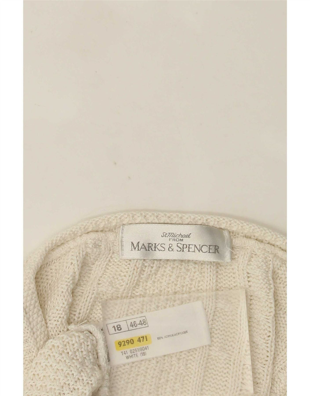 Maglione cardigan oversize da donna Marks & Spencer UK 18 XL Bianco