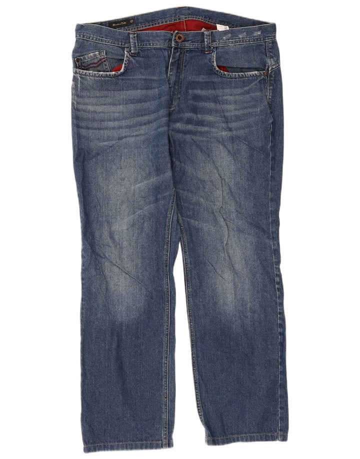 Jeans dritti da uomo Massimo Dutti EU 48 XL W38 L29 Cotone blu