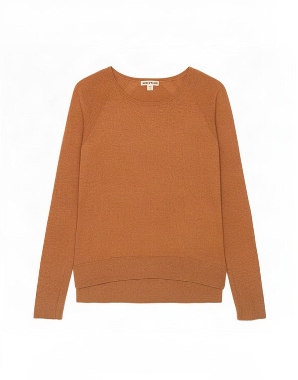 Maglione da donna con scollo a barca Whistles UK 10 piccolo marrone