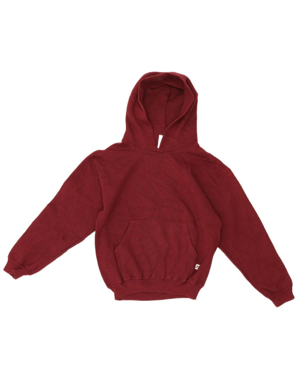 Maglione con cappuccio per ragazze Russell Athletic 10-11 anni in cotone bordeaux medio