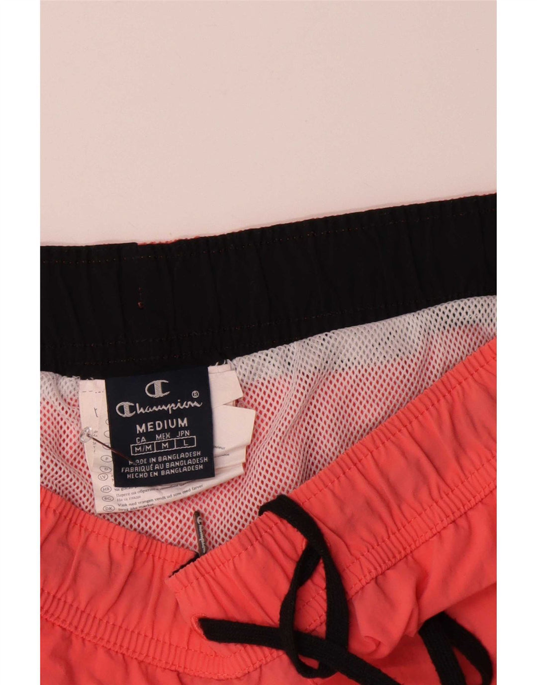 Pantaloncini da bagno grafici da uomo Champion in poliestere rosa medio